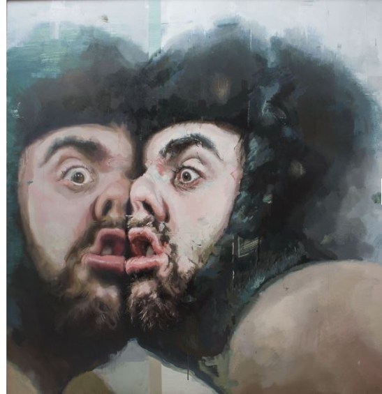 6, Caracter con doble, oleo sobre lienzo, 2012