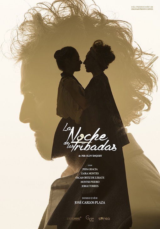 Cartel / poster diseñado para la obra teatral "La Noche de las Tríbadas". Diseño y logotipo por SENSA design http://sensad.com - (Román Reyes) Fotografía en doble exposición real por Sergio Lardiez http://lardiez.com