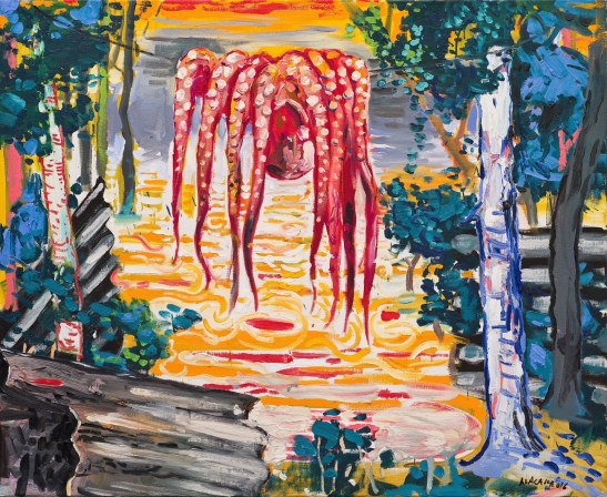 Abraham Lacalle, Pulpo, 2016, óleo sobre lienzo, 90 x 110 cm
