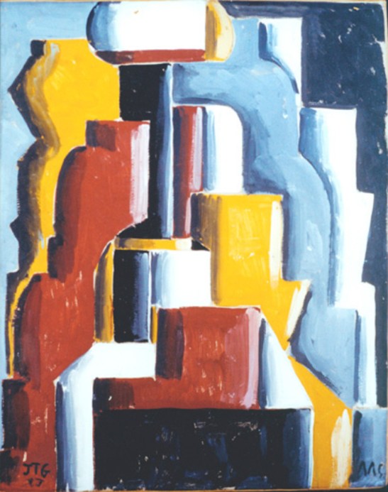 Formas abstractas ensambladas 1937, (100x80 cm) Témpera sobre cartón. MOMA © MOMA