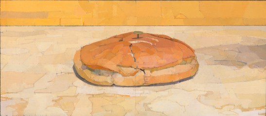 Euan Uglow, Loaf, 1981-83, óleo sobre lienzo, 34,8x79,5cm