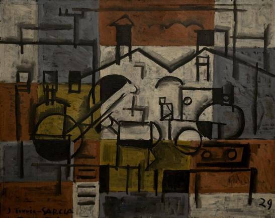 Paisaje constructivista, 1929. óleo sobre madera / tabla (80x100 cm) Museo Nacional de Artes Visuales, Montevideo. © Museo Nacional de Artes Visuales, Montevideo