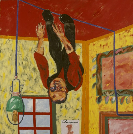 R.B-Kitaj,-The-Man-on-the-Ceiling, 1989, óleo sobre lienzo, 122,6x122,6cm