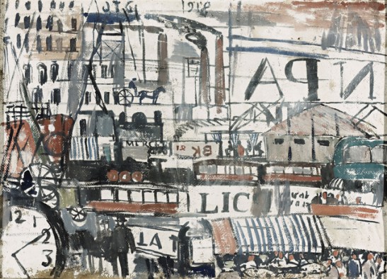 Ritmo de ciudad, 1918. Óleo sobre cartón. Colección privada Londres. 51,7x71,1 cm © Sucesión Joaquín Torres-García, Montevideo 2015 Photo courtesy of Sotheby’s
